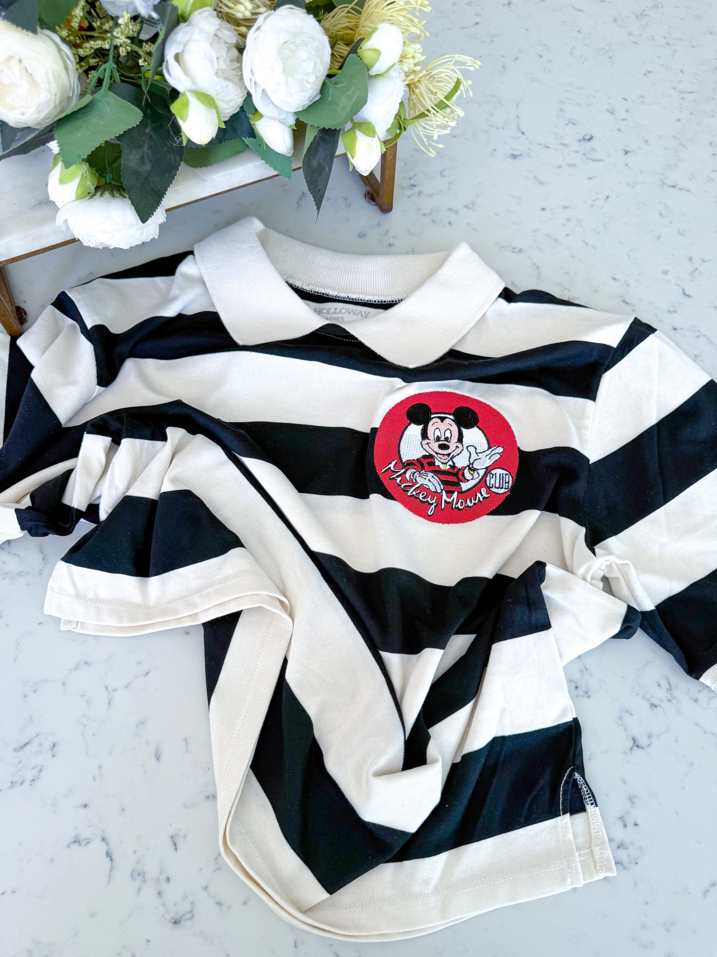 CLUB MOUSE EMBROIDERED POLO SHIRT