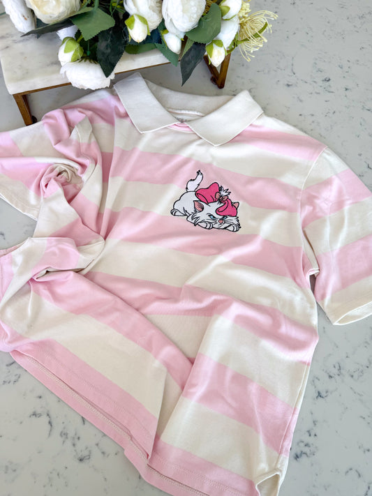 POSH CAT EMBROIDERED POLO SHIRT